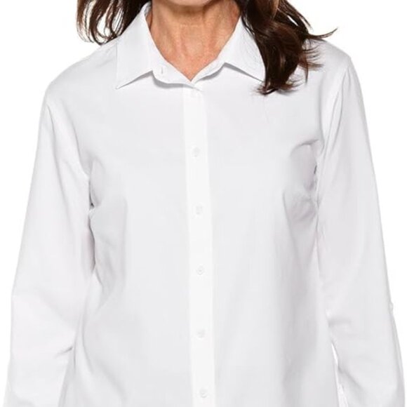Coolibar UPF 50+ Women's Hepburn Shirt - Sun Protective Size S White - Picture 1 of 5